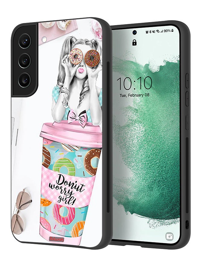 Tolwak Samsung Galaxy S22 Plus 5G Protective Case Cover Donut Worry Girl - Image 1