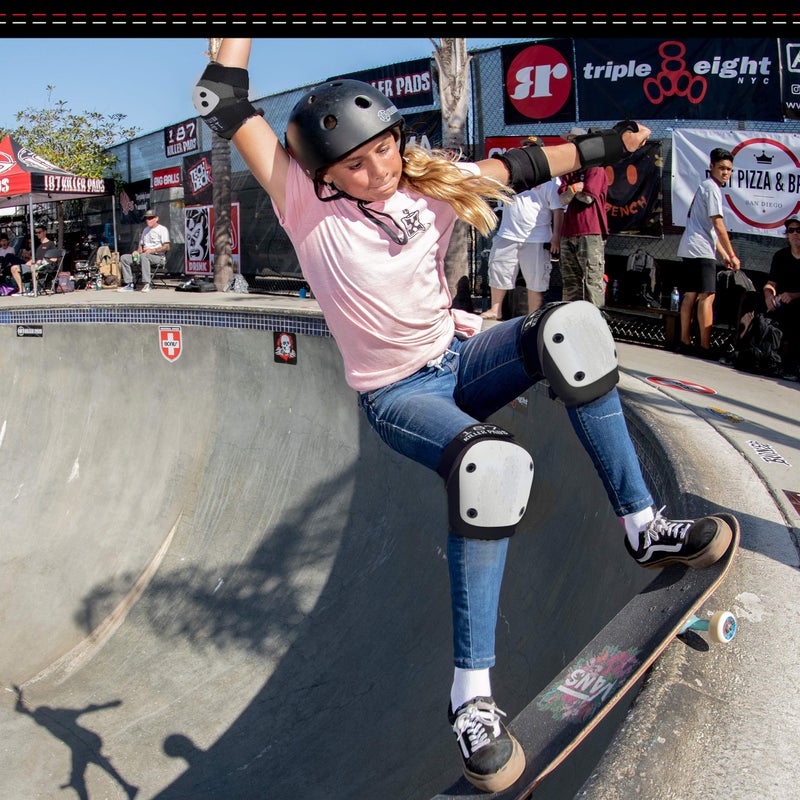 187 Killer Pads Fly Knee Pad, Grey/White, X-Large - Image 2