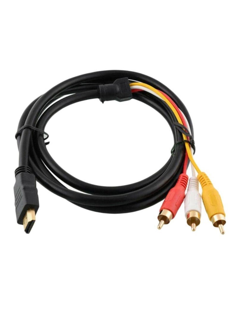 JAJEEK HDMI to RCA Cable 1.5M HDMI Male To 3-RCA Video Audio AV Component Converter Adapter Cable For HDTV  - Image 1