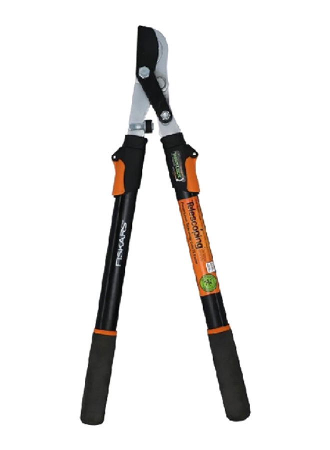 Fiskars Power Lever Cushioned Grip Telescopic Lopper Black and Orange 25-37 Inch 91686935 - Image 2