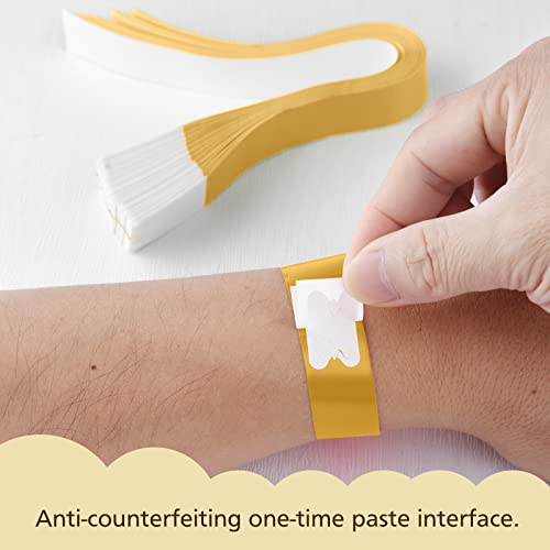 MIAHART Paper Wristbands for Events - 300 Pcs Gold Waterproof Party Arm Bands for Lightweight Concert Use - Image 5