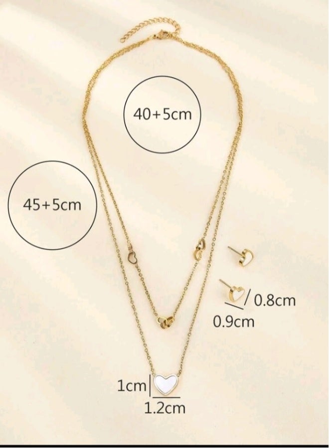 Trendy Stainless Steel Gold Plated Jewellery Set For Women - Image 4
