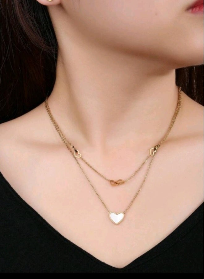Trendy Stainless Steel Gold Plated Jewellery Set For Women - Image 1