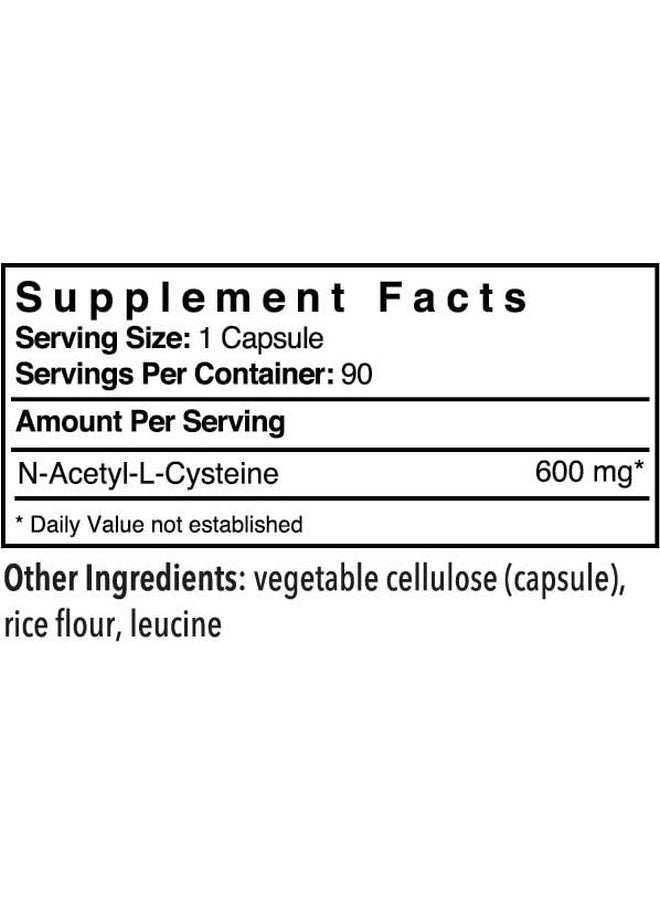 بيشينت ون مكمل Patient One NAC (N-Acetyl Cysteine) 600 مجم | مكمل لدعم صحة المناعة والجهاز التنفسي والكبد* | 90 كبسولة  - Image 2