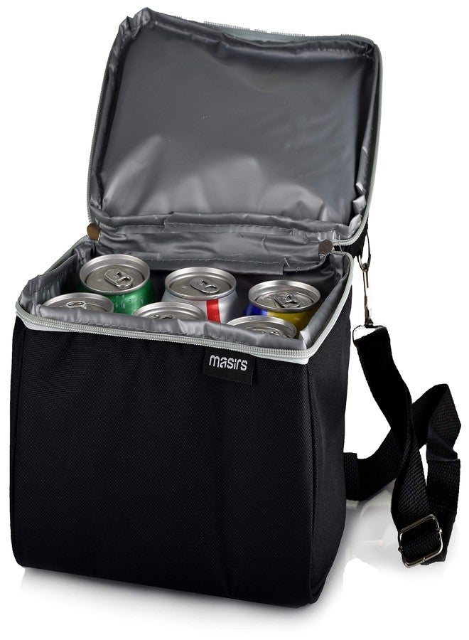 Masirs Insulated Lunch Bag Tote - Two Zippered Compartments to Keep Cold Food Chilled and Hot Food Warm. Carry Easily with Handle and Adjustable Shoulder Strap. Perfect for Travel, Work, or Picnic. - Image 4
