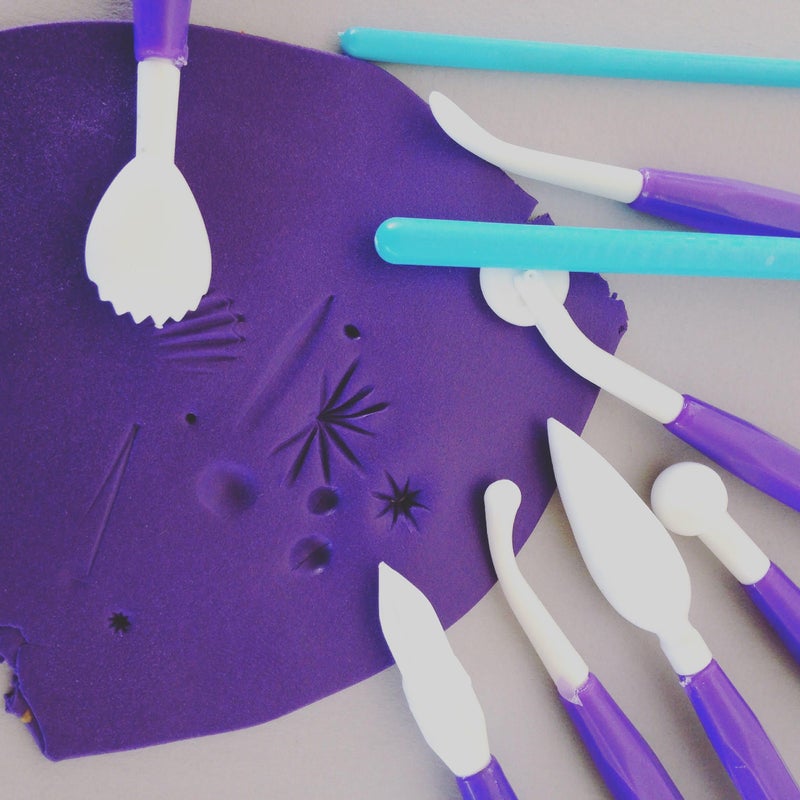 Definite Art Air Dry Clay Mitti for Small Sculptures Idols Murti Making Shilpkar with 8 Double Headed Tools (250 Grams Clay with Sculpting Modelling Tools) (Clay with Tools) - Image 4