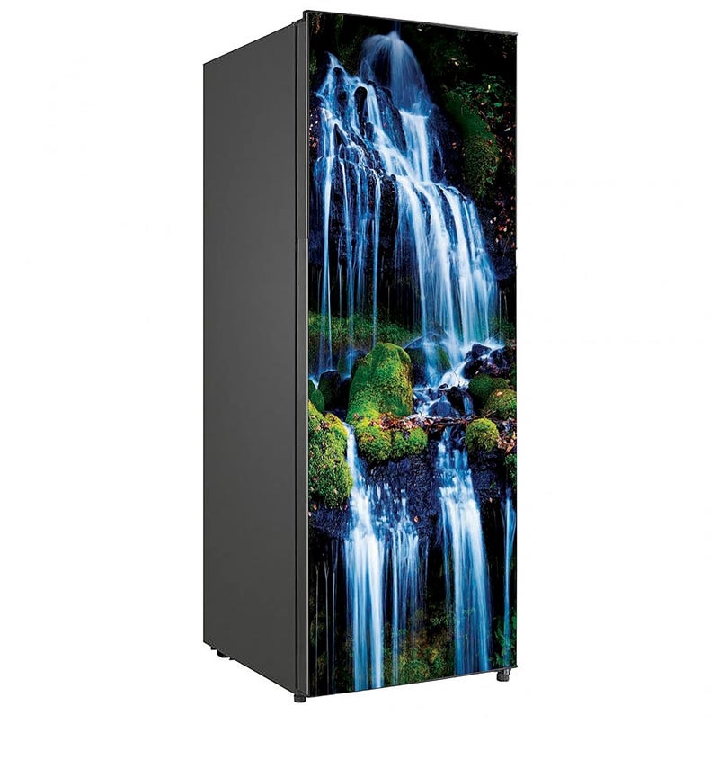 wallpics Beautiful Nature Waterfall Vastu Fridge Sticker Skin Fully Waterproof Vinyl Sticker 60 cm X 160 cm frs2140
