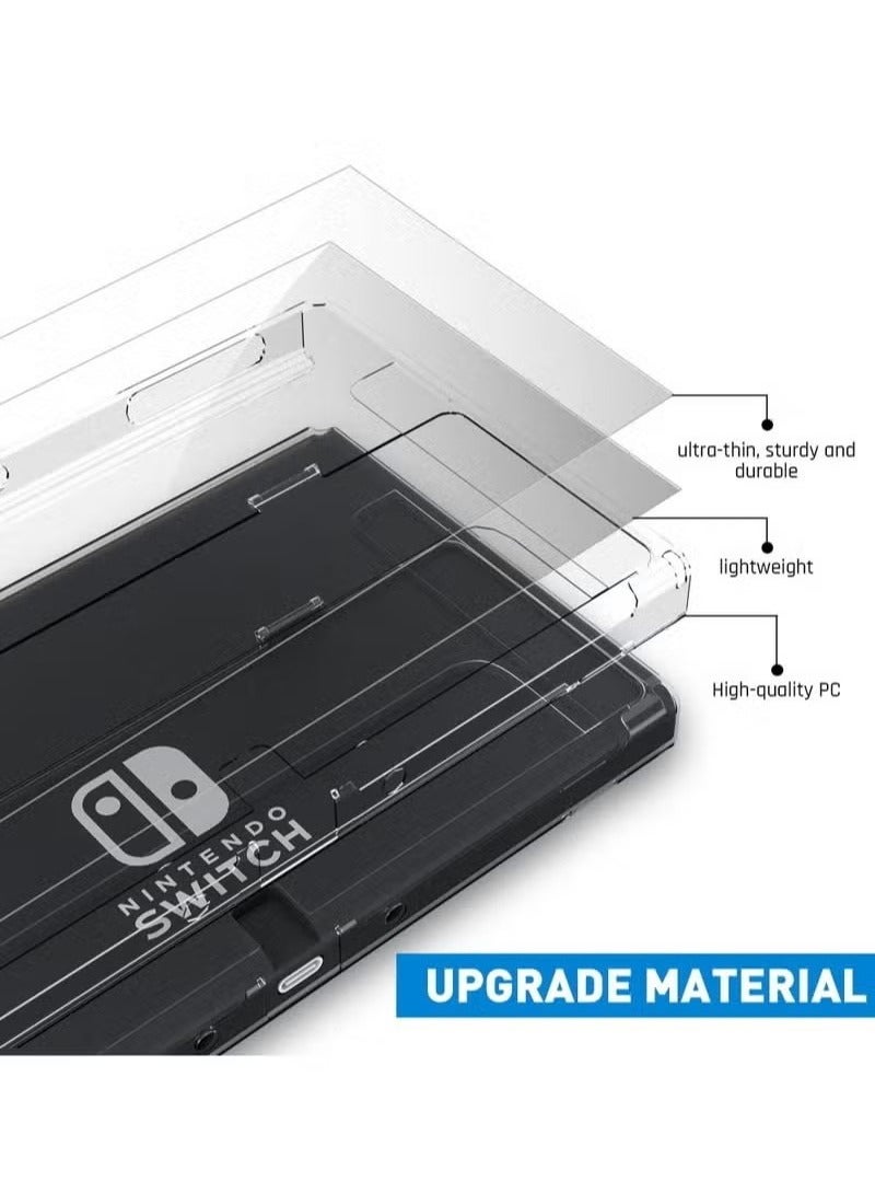 Crystal Clear Protective Case Compatible with Nintendo Switch OLED PC Material Shockproof and Scratchproof with Stand Function Cover - Image 5