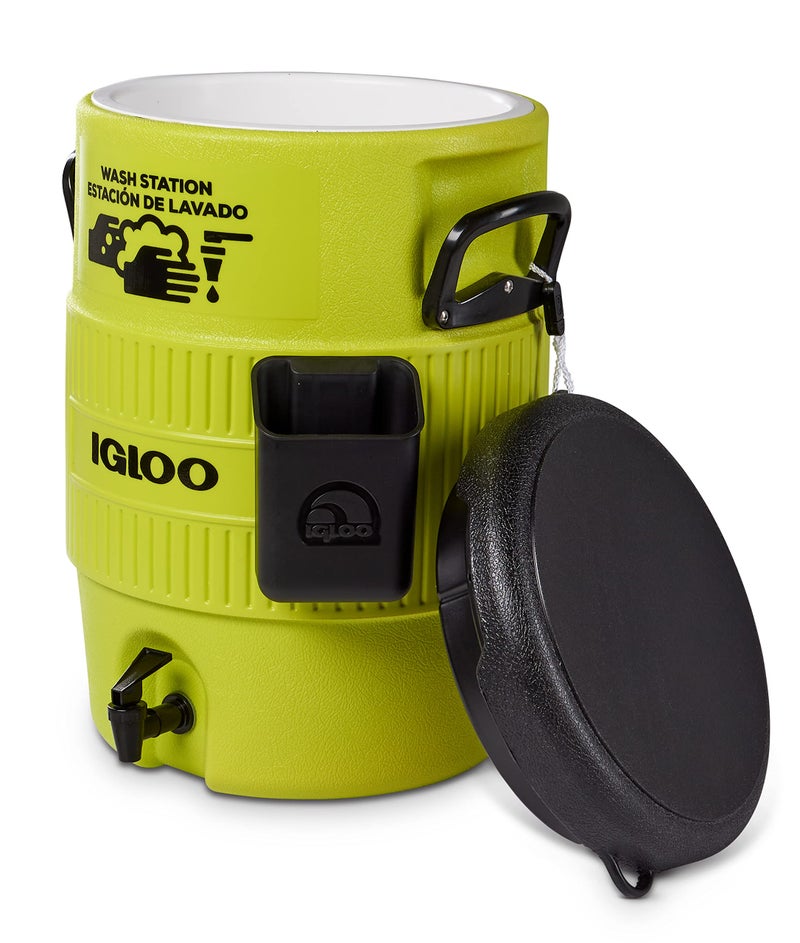 Igloo Hardsided Commerical Acid Green 10-Gallon Seat Top Wash Station - Image 3