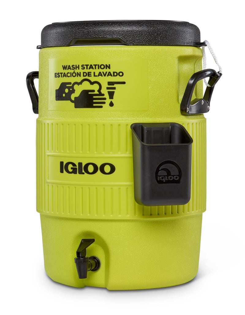 Igloo Hardsided Commerical Acid Green 10-Gallon Seat Top Wash Station - Image 1