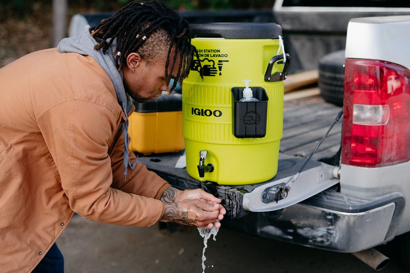 Igloo Hardsided Commerical Acid Green 10-Gallon Seat Top Wash Station - Image 5