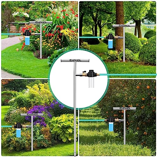 enomol Stainless Steel Deep Root Tree Watering Tool,Root Feeder with Fertilizer Bottle Watering Wand Irrigation System Watering Stake,for Trees Bushes Shrubs Fruit Trees with Brass Valve T-Handle - Image 5
