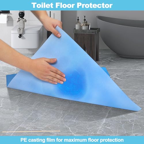Miumoon Upgraded 25 Pack Disposable Toilet Mats,Super Absorbent Toilet Floor Protector from Urine,Disposable Toilet Floor Mat for Urine,U Shaped Toilet Mat for Urine,Around Toilet Floor Protector 24" x 22" - Image 4