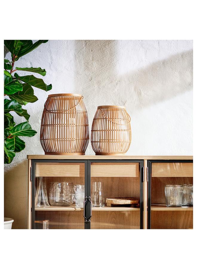 Zaboon Lantern For Block Candle, Handmade Bamboo, 29 Cm - Image 5