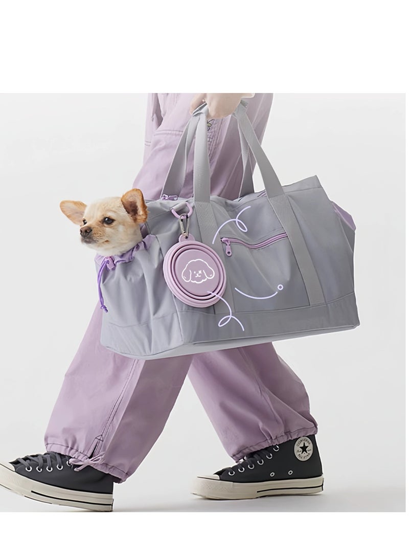 وعاء قابل للطي للحيوانات الأليفة مع أغطية، وعاء ماء محمول قابل للطي للقطط والكلاب بسعة 650 مل للمشي والتنزه والتخييم والسفر - تصميم لطيف وملون - Image 3