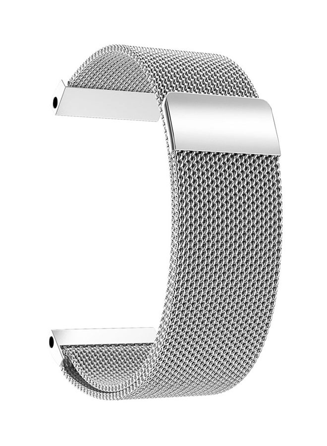 ISank Milanese Stainless Steel Loop Smartwatch Band For Garmin Fenix 5X Silver - Image 1