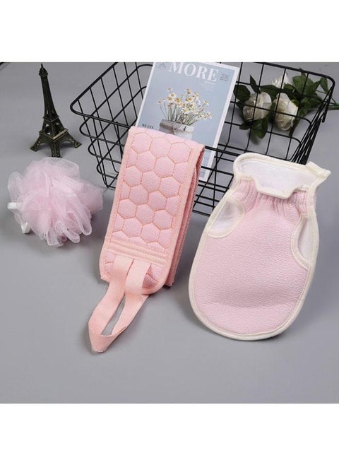 Set of Bath Loofah Sponge Exfoliating Back Scrubber Shower Gloves Bath Towel Bath Shower Accessories