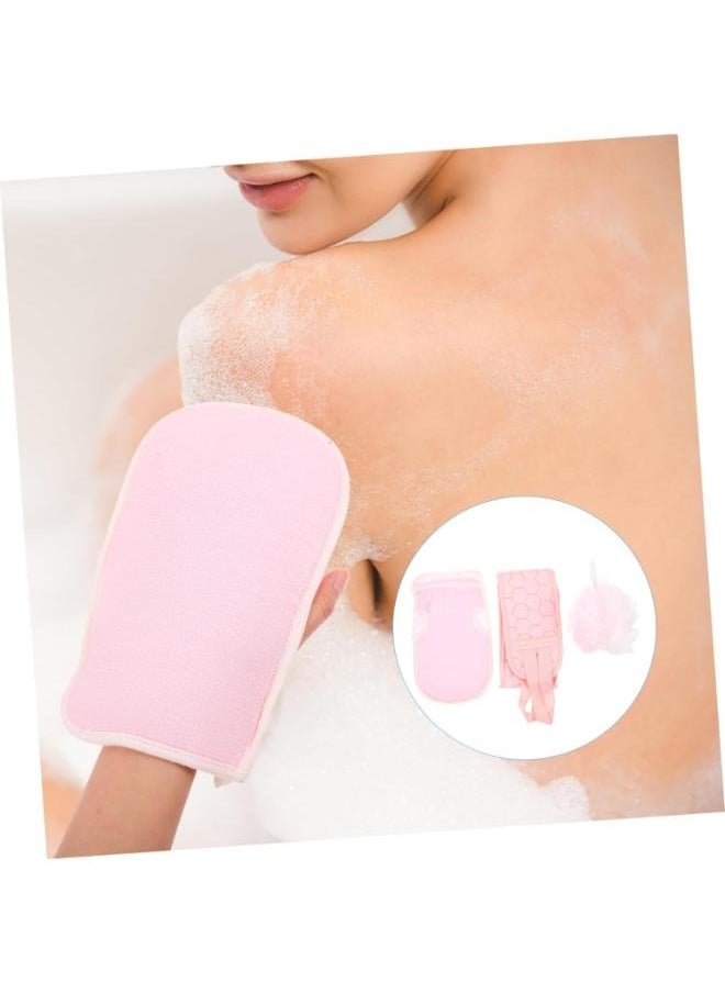 Set of Bath Loofah Sponge Exfoliating Back Scrubber Shower Gloves Bath Towel Bath Shower Accessories