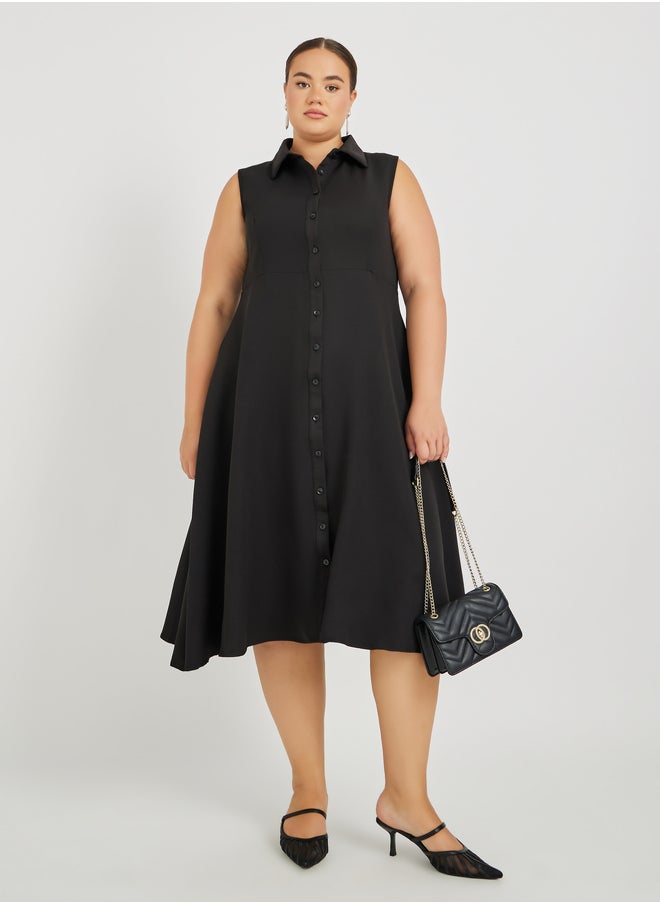 Styli Sleeveless A-Line Dress  - Image 2