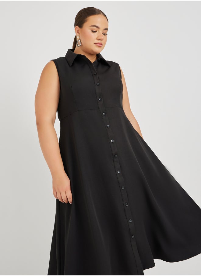 Styli Sleeveless A-Line Dress  - Image 3
