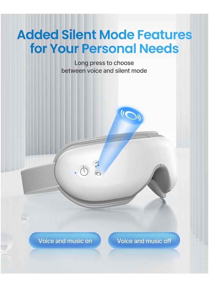 RENPHO - RENPHO Eye Massager with Heat, Air Compression Bluetooth Music Rechargeable Eye Therapy Massager-RF-EM001 - Image 1