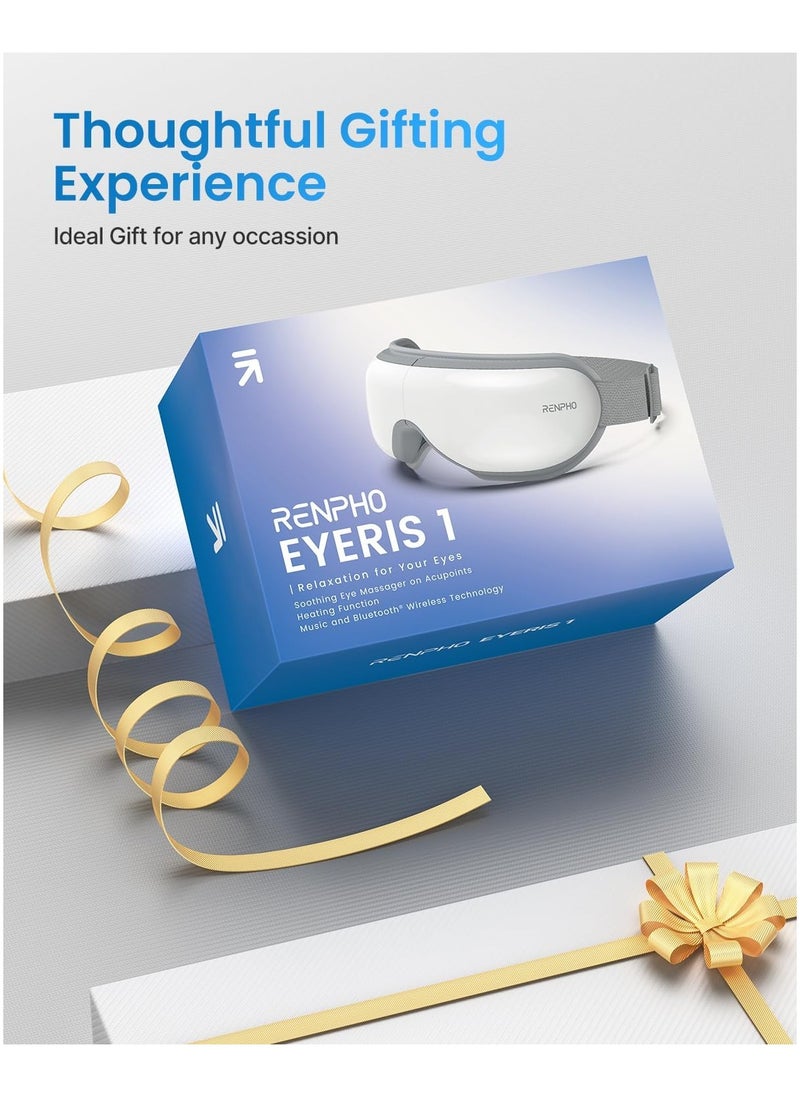 RENPHO - RENPHO Eye Massager with Heat, Air Compression Bluetooth Music Rechargeable Eye Therapy Massager-RF-EM001 - Image 1