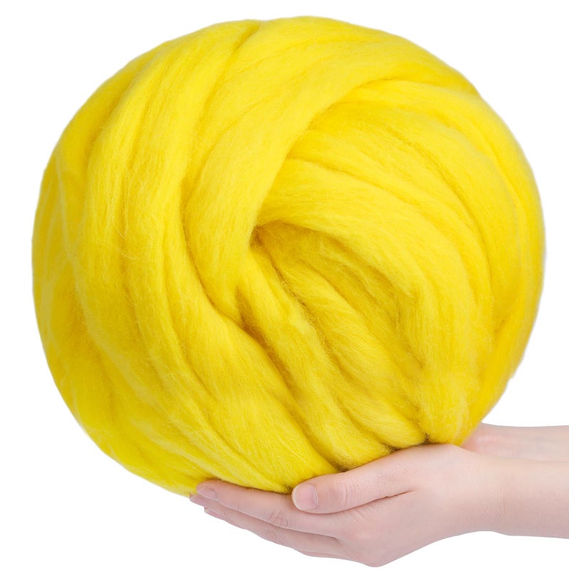 QMNNMA Wool Roving Bulk  882oz Super Wool Chunky Yarn Wool Roving Top for Needle Felting Soft Felting Wool Supplies for Hand Spinning Blending Weaving and DIY Craft 