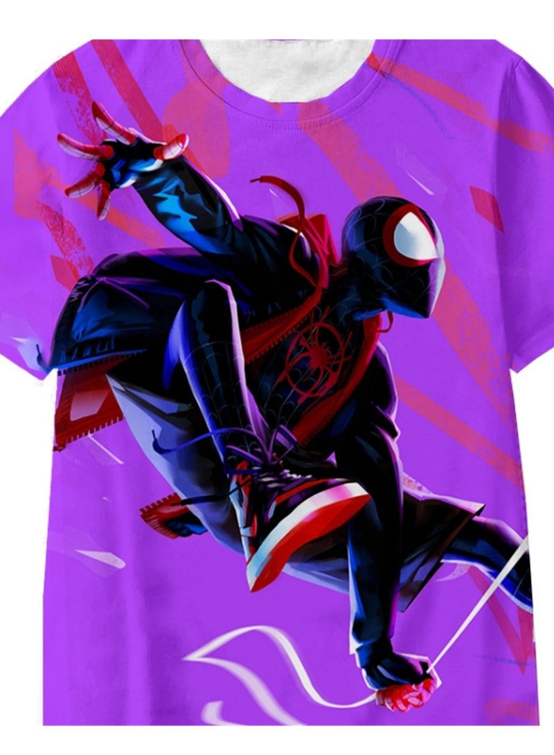 Spider-Man Across the Universe Handsome Loose Pullover T-shirt 3D digital printing personalized breathable T-shirt  - Image 2
