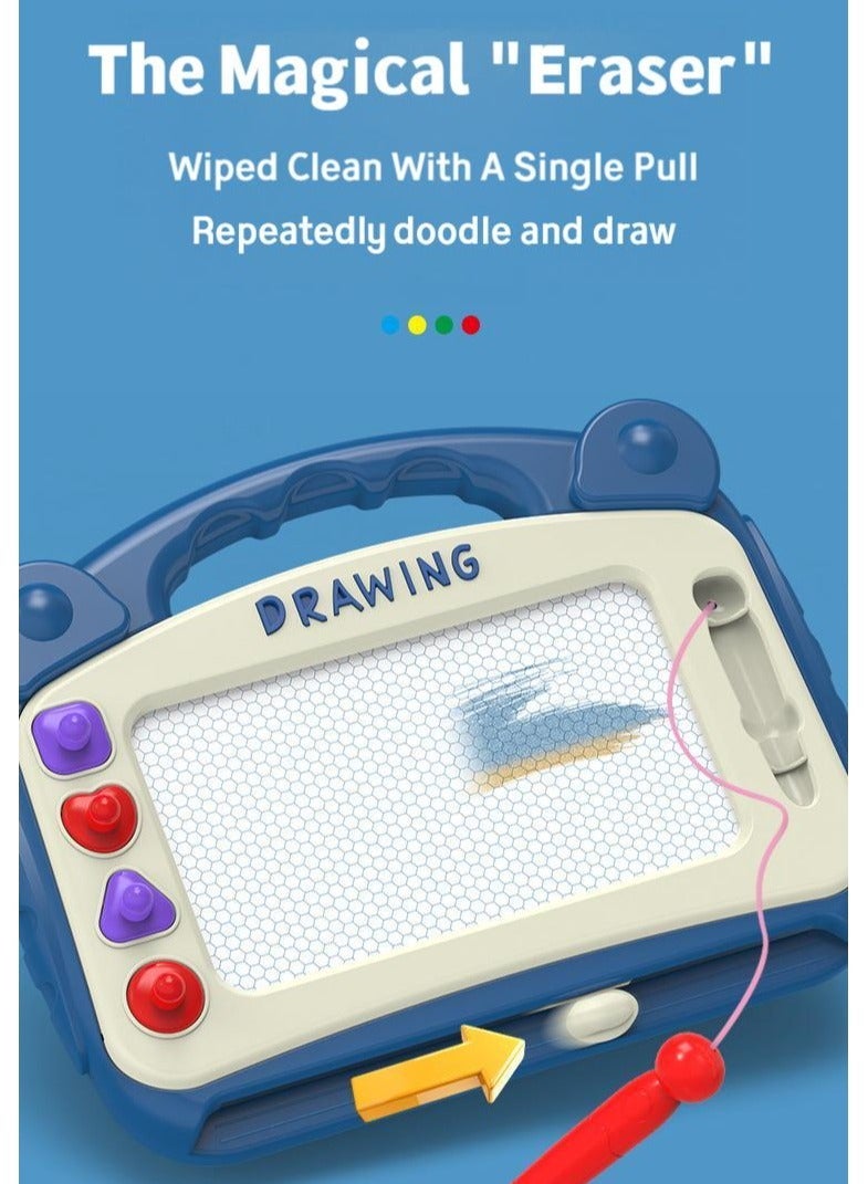 Magic Magnetic Drawing Doodle Board, Erasable Sketch Pad Toy, Travel Size Toddler Writing & Painting Board, Early Educational Toy for Kids 2–6 Years Old – Perfect Christmas Gift & Holiday Present (Blue) - Image 4