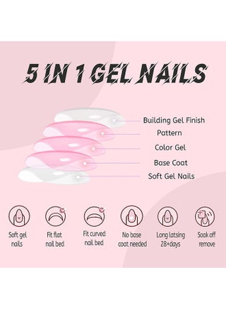 216 Pcs Press on Toenails - Short Glossy White French Tip Fake Toenails - White French Tip Toe Nails Press ons - Press-On Designs for Women Artificial Toenail Nails - view 4