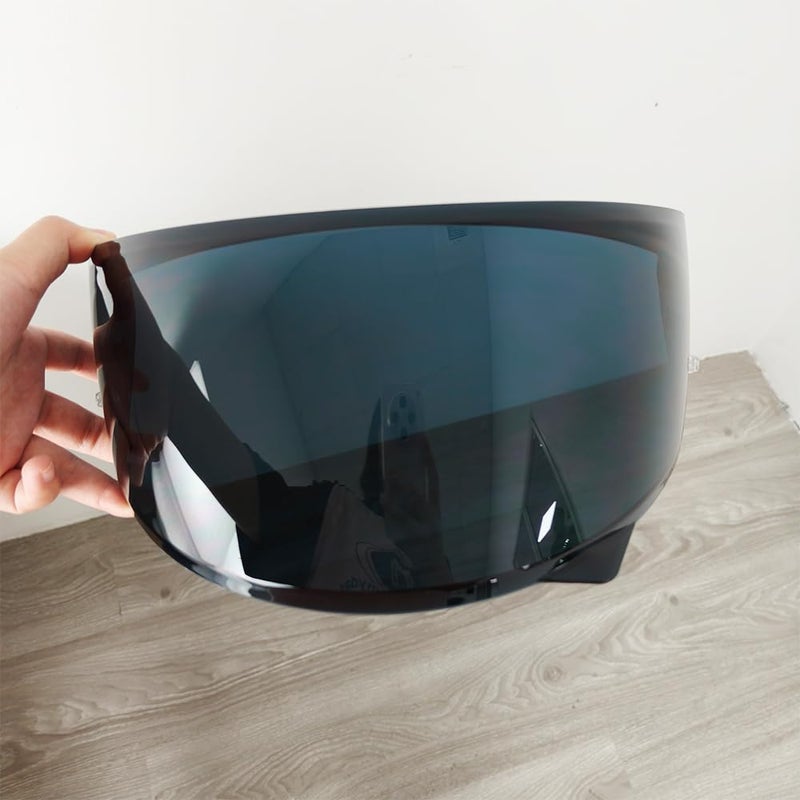 YMTSGEQ HJ-34P Helmet Visor Replacement for HJC C10.Motorcycle Helmet Shield UV Protection Compatible with HJC C10 (Deep Black) - Image 4
