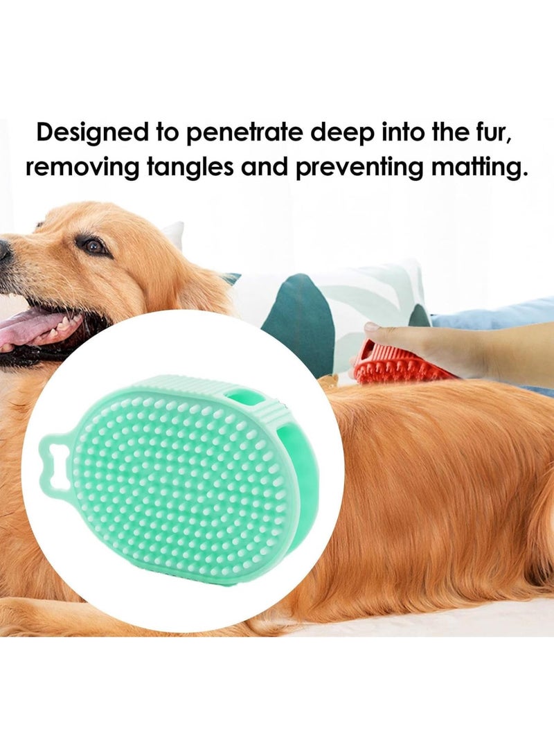 GGOOT Dog Bath Scrubber - Double Sided Silicone Grooming Brush, Soft | Pet Massager for Short Hair and Short Hair, Comfortable Products from  - Image 3