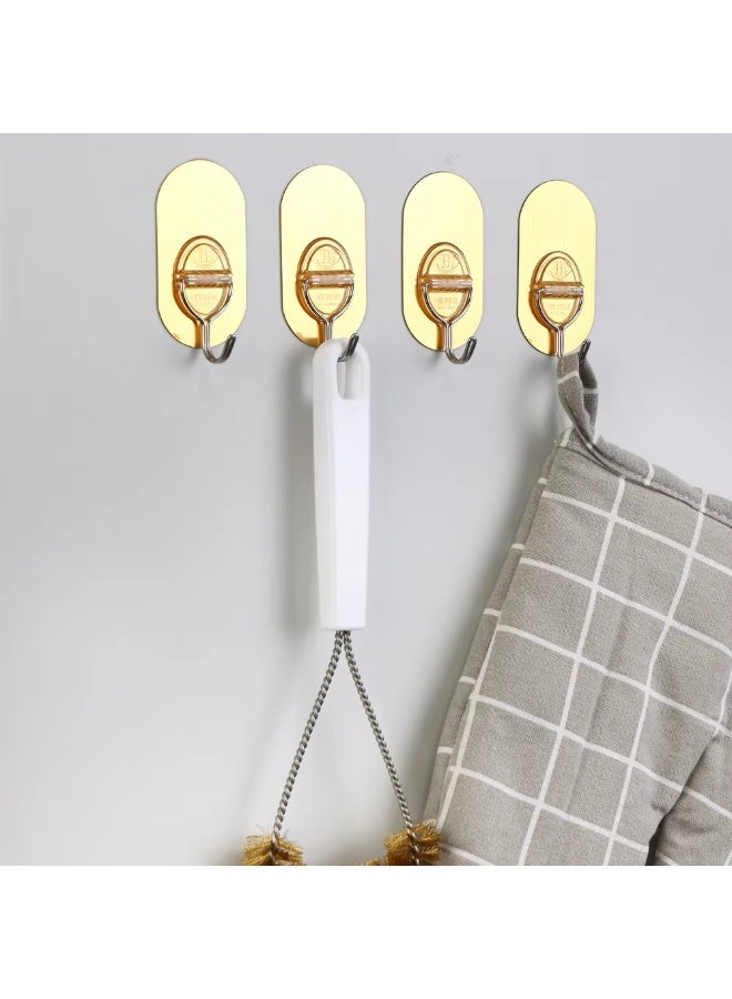 Toshionics 4 Pieces Drill-Free Wall Mounted Hooks Multifunction Plastic Storage Sticky Hanging for Tools Bathroom Organization - Image 2