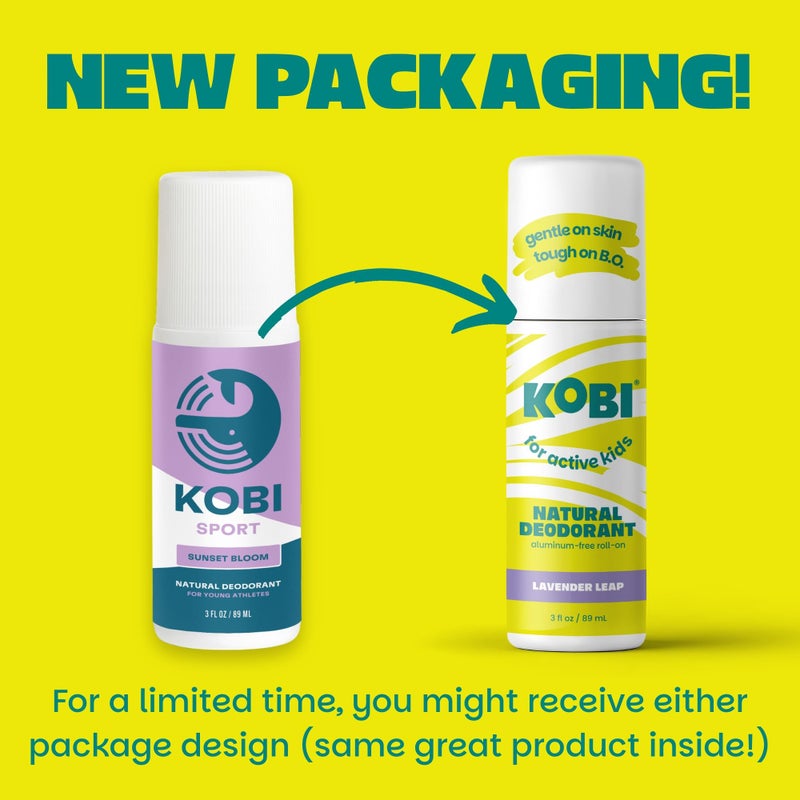 Kobi Deodorant for Active Kids, Teens, Girls, Boys - Natural, Aluminum-Free, Sport Strength - Lavender Leap - Image 2
