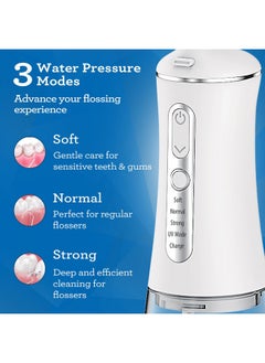 GuruNanda GuruNanda Advanced Dental Water Flosser 2.0 with UV Mode - Cordless and Portable - 290 ml Water Tank, 3 Modes, Rechargeable for Healthy Teeth and Gums  - Image 3