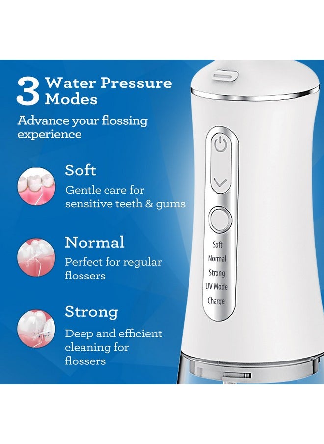 GuruNanda - GuruNanda Advanced Dental Water Flosser 2.0 with UV Mode - Cordless and Portable - 290 ml Water Tank, 3 Modes, Rechargeable for Healthy Teeth and Gums - Image 1