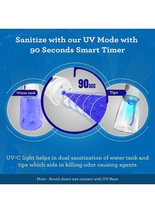 GuruNanda - GuruNanda Advanced Dental Water Flosser 2.0 with UV Mode - Cordless and Portable - 290 ml Water Tank, 3 Modes, Rechargeable for Healthy Teeth and Gums - Image 1