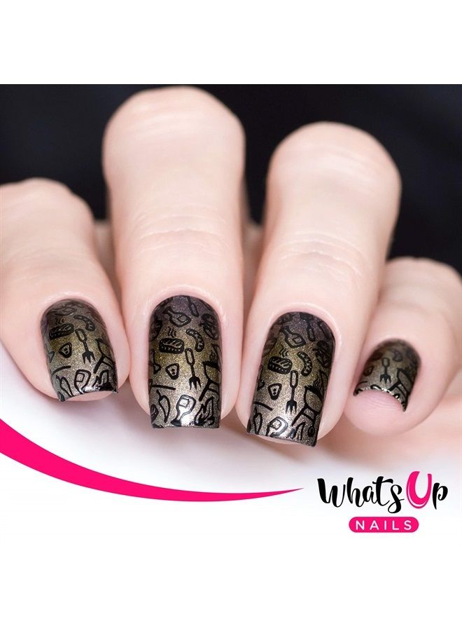 Whats Up Nails America USA Stamping Plates 2 pack (B043, B066) for Nail Art Design - Image 3