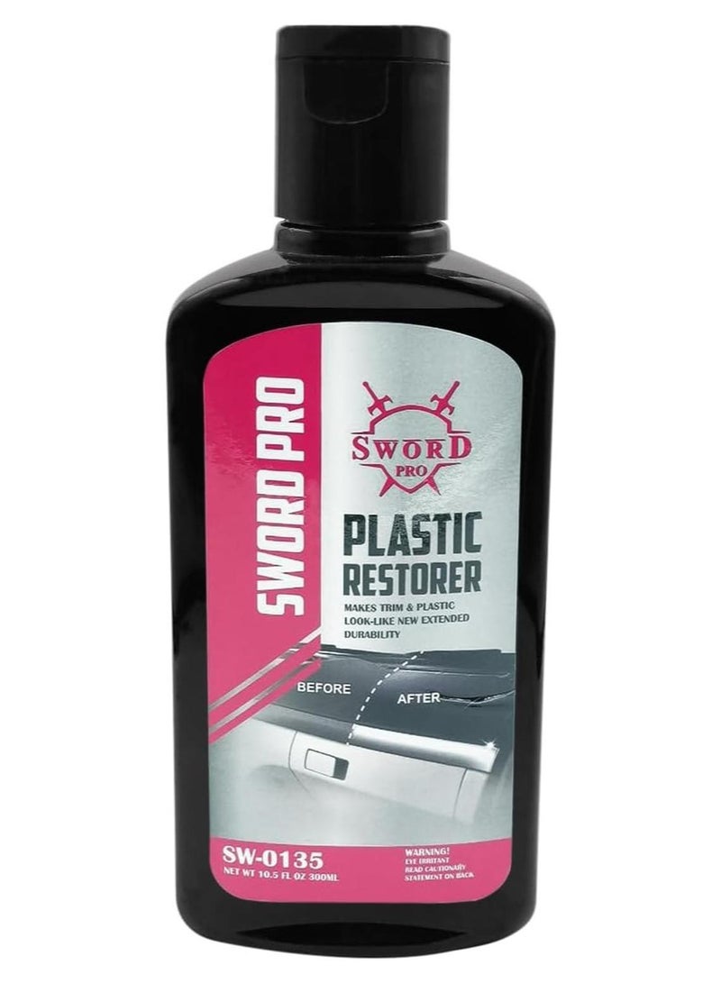 Sword Pro Professional Car Plastic Polish And Restorer, An Ideal Formula That Restores The Color Of Dull Plastic, 300 Ml - Image 1
