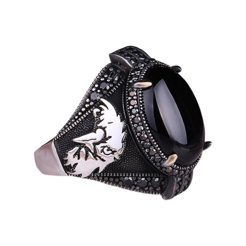 Men's Turkish Stainless Steel Religious Ring – Metallic Plated Statement Jewelry for Men & Boys