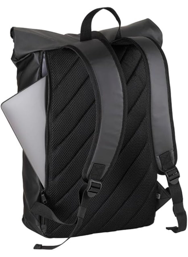 Rolltop 15.6 Inch Laptop Backpack, Weather Resistant with RFID Protection Pocket, Variable Capacity, College Business Backpack - Image 4