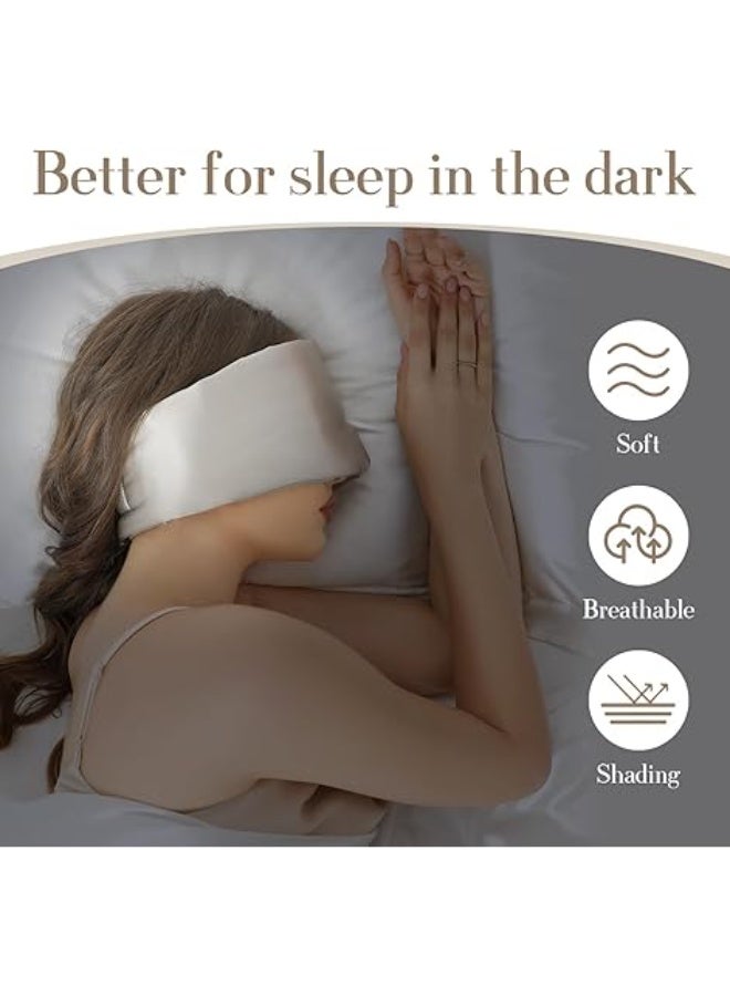 100% Silk Sleep Mask – Adjustable Eye Mask for Women & Men, Blackout for Travel, Rest & Office, Large Size (Gray) - Image 4