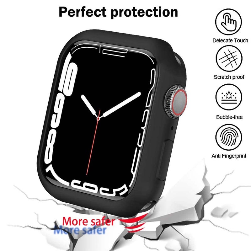 BOTOMALL Compatible with Apple Watch Bumper Case 45mm Series 9/8/7 Soft Flexible TPU Thin Lightweight Protective Cover for iWatch [NO Front Screen Protector] - Image 5