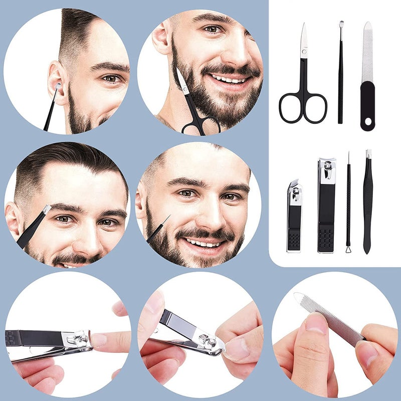 Aceoce Nail Clippers Set Professional Manicure Set Grooming Kits Stainless Steel Travel Manicure Pedicure Kit Nail Care Tools Nail Kit with Travel Case Personal Care Tools Gifts for Men Women - Image 4