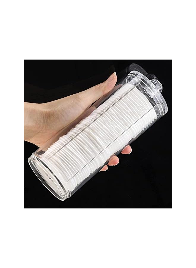 كاست ويف مرطبان وسادة قطنية مبتكرة شفافة لتنظيم مستحضرات التجميل، حاوية تخزين مستحضرات التجميل، حامل أعواد قطنية للنساء - Image 2