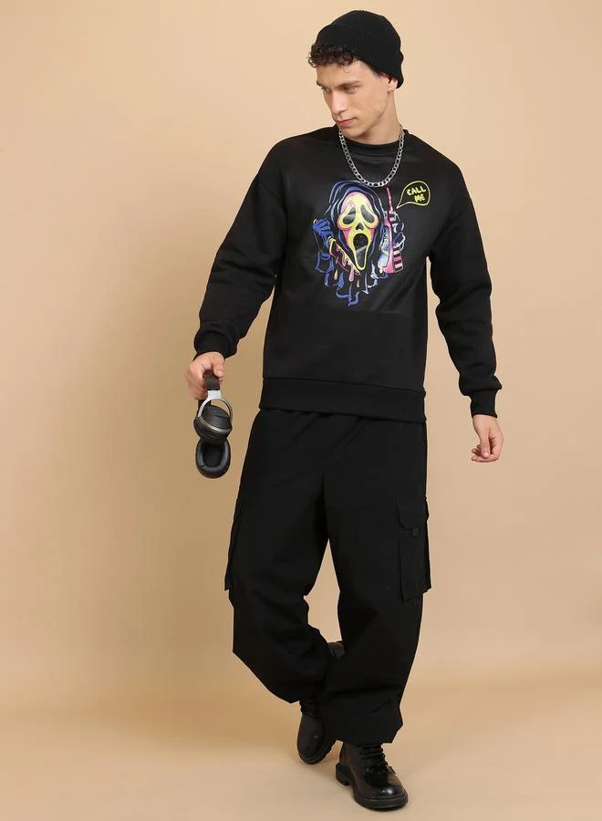 HIGHLANDER HIGHLANDER Front Graphic Print Relaxed Fit Sweatshirt