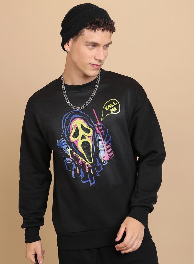 HIGHLANDER Front Graphic Print Relaxed Fit Sweatshirt - Image 1