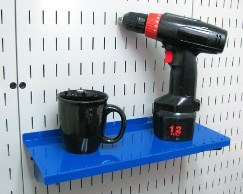 Wall Control Shelf 6in Deep Pegboard Shelf Assembly Pegboard and Slotted Tool Board - Blue - Image 2