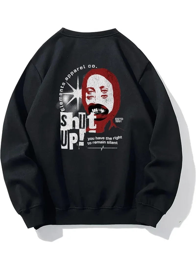 BRZ Collection Unisex Oversize Shut Up Sweatshirt