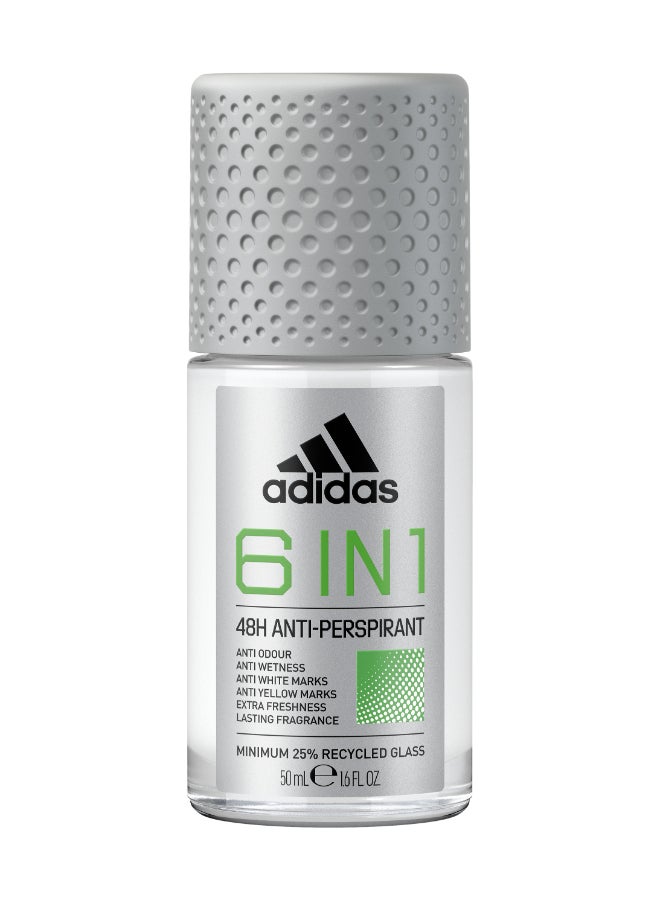 Adidas 6 In 1 Anti-Perspirant Roll On 50ml - Image 1